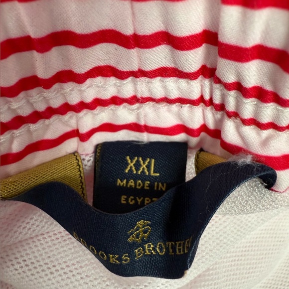 NWT Brooks Brothers Swim Trunks XXL Red Blue Flag Shorts Swimsuit *color Flaw - Picture 12 of 14